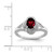 Sterling Silver Rhodium-Plated 0.01ct Diamond & Garnet Ring, 2 mm, 11 mm Top Length, 9 mm Top Width - QBR12JAN - View 3