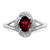 Sterling Silver Rhodium-Plated 0.01ct Diamond & Garnet Ring, 2 mm, 11 mm Top Length, 9 mm Top Width - QBR12JAN - View 5