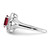 Sterling Silver Rhodium-Plated 0.01ct Diamond & Lab-Created Ruby Ring, 2 mm - QBR12JUL - View 4
