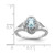 Sterling Silver Rhodium-Plated 0.01ct Diamond & Aquamarine Ring, 2 mm, 11 mm Top Length, 9 mm Top Width - QBR12MAR - View 3
