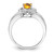 Sterling Silver Rhodium-Plated 0.01ct Diamond & Citrine Ring, 2 mm, 11 mm Top Length, 9 mm Top Width - QBR12NOV - View 2