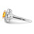 Sterling Silver Rhodium-Plated 0.01ct Diamond & Citrine Ring, 2 mm, 11 mm Top Length, 9 mm Top Width - QBR12NOV - View 4