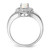 Sterling Silver Rhodium-Plated 0.01ct Diamond & Lab-Created Opal Ring, 2 mm - QBR12OCT - View 2