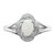 Sterling Silver Rhodium-Plated 0.01ct Diamond & Lab-Created Opal Ring, 2 mm - QBR12OCT - View 5