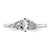 Sterling Silver Rhodium-Plated White Topaz Ring, 2 mm - QBR15APR - View 5
