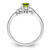 Sterling Silver Rhodium-Plated Peridot Ring, 2 mm - QBR15AUG - View 2
