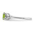 Sterling Silver Rhodium-Plated Peridot Ring, 2 mm - QBR15AUG - View 4