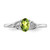 Sterling Silver Rhodium-Plated Peridot Ring, 2 mm - QBR15AUG - View 5