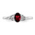 Sterling Silver Rhodium-Plated Garnet Ring, 2 mm - QBR15JAN - View 5