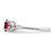 Sterling Silver Rhodium-Plated Lab-Created Ruby Ring, 2 mm - QBR15JUL - View 4