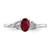Sterling Silver Rhodium-Plated Lab-Created Ruby Ring, 2 mm - QBR15JUL - View 5