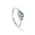 Sterling Silver Rhodium-Plated Aquamarine Ring, 2 mm - QBR15MAR - View 7