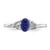 Sterling Silver Rhodium-Plated Lab-Created Sapphire Ring, 2 mm - QBR15SEP - View 5