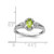 Sterling Silver Rhodium-Plated Peridot & 0.021ct Diamond. Ring, 2 mm - View 4