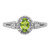 Sterling Silver Rhodium-Plated Peridot & 0.021ct Diamond. Ring, 2 mm - View 5