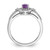 Sterling Silver Rhodium-Plated Amethyst & 0.021ct Diamond. Ring, 2 mm - View 2
