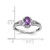 Sterling Silver Rhodium-Plated Amethyst & 0.021ct Diamond. Ring, 2 mm - View 4