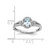Sterling Silver Rhodium-Plated Aquamarine & 0.021ct Diamond. Ring, 2 mm - View 4
