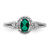 Sterling Silver Rhodium-Plated Lab-Created Emerald & 0.021ct Diamond. Ring, 2 mm - View 5