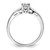 Sterling Silver Rhodium-Plated White Topaz Ring, 2 mm - QBR17APR - View 2