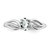 Sterling Silver Rhodium-Plated White Topaz Ring, 2 mm - QBR17APR - View 5