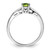 Sterling Silver Rhodium-Plated Peridot Ring, 2 mm - QBR17AUG - View 2