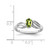 Sterling Silver Rhodium-Plated Peridot Ring, 2 mm - QBR17AUG - View 4