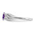 Sterling Silver Rhodium-Plated Amethyst Ring, 2 mm - QBR17FEB - View 3