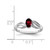 Sterling Silver Rhodium-Plated Garnet Ring, 2 mm - QBR17JAN - View 4