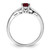 Sterling Silver Rhodium-Plated Lab-Created Ruby Ring, 2 mm - QBR17JUL - View 2