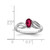 Sterling Silver Rhodium-Plated Lab-Created Ruby Ring, 2 mm - QBR17JUL - View 4