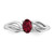 Sterling Silver Rhodium-Plated Lab-Created Ruby Ring, 2 mm - QBR17JUL - View 5