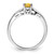 Sterling Silver Rhodium-Plated Citrine Ring, 2 mm - QBR17NOV - View 2