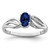 Sterling Silver Rhodium-Plated Lab-Created Sapphire Ring, 2 mm - QBR17SEP
