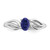Sterling Silver Rhodium-Plated Lab-Created Sapphire Ring, 2 mm - QBR17SEP - View 5