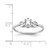 Sterling Silver Rhodium-Plated White Topaz Ring, 2 mm, 2 mm Wide, 7 mm Top Length, 5 mm Top Width, Polished - View 4