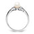 Sterling Silver Rhodium-Plated Cultured Freshwater Pearl Ring, 2 mm, 2 mm Wide, 7 mm Top Length, 7 mm Top Width, Polished - View 2