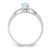 Sterling Silver Rhodium-Plated Aquamarine Ring, 2 mm, 2 mm Wide, 7 mm Top Length, 5 mm Top Width, Polished - View 2
