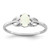 Sterling Silver Rhodium-Plated Lab-Created Opal Ring, 2 mm, 2 mm Wide, 7 mm Top Length, 5 mm Top Width, Polished