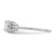 Sterling Silver Rhodium-Plated Lab-Created Opal Ring, 2 mm, 2 mm Wide, 7 mm Top Length, 5 mm Top Width, Polished - View 3