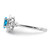 Sterling Silver Rhodium-Plated Light Swiss Blue Topaz & 0.021ct Diamond. Ring, 2 mm, 2 mm Wide, 10 mm Top Length, 8 mm Top Width, Polished - View 3