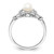 Sterling Silver Rhodium-Plated Cultured Freshwater Pearl & 0.021ct Diamond. Ring, 2 mm, 2 mm Wide, 10 mm Top Length, 10 mm Top Width, Polished - View 2