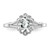 Sterling Silver Rhodium-Plated White Topaz & 0.021ct Diamond. Ring, 2 mm, 2 mm Wide, 10 mm Top Length, 8.5 mm Top Width, Polished - View 5
