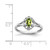 Sterling Silver Rhodium-Plated Peridot & 0.021ct Diamond. Ring, 2 mm, 2 mm Wide, 10 mm Top Length, 8.5 mm Top Width, Polished - View 3