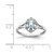 Sterling Silver Rhodium-Plated Aquamarine & 0.021ct Diamond. Ring, 2 mm, 2 mm Wide, 10 mm Top Length, 8.5 mm Top Width, Polished - View 3