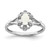 Sterling Silver Rhodium-Plated Lab-Created Opal & 0.021ct Diamond. Ring, 2 mm, 2 mm Wide, 10 mm Top Length, 8.5 mm Top Width, Polished