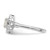 Sterling Silver Rhodium-Plated Lab-Created Opal & 0.021ct Diamond. Ring, 2 mm, 2 mm Wide, 10 mm Top Length, 8.5 mm Top Width, Polished - View 3