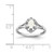 Sterling Silver Rhodium-Plated Lab-Created Opal & 0.021ct Diamond. Ring, 2 mm, 2 mm Wide, 10 mm Top Length, 8.5 mm Top Width, Polished - View 4