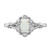 Sterling Silver Rhodium-Plated Lab-Created Opal & 0.021ct Diamond. Ring, 2 mm, 2 mm Wide, 10 mm Top Length, 8.5 mm Top Width, Polished - View 5