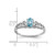 Sterling Silver Rhodium-Plated Swiss Blue Topaz & 0.021ct Diamond. Ring, 2 mm - View 3